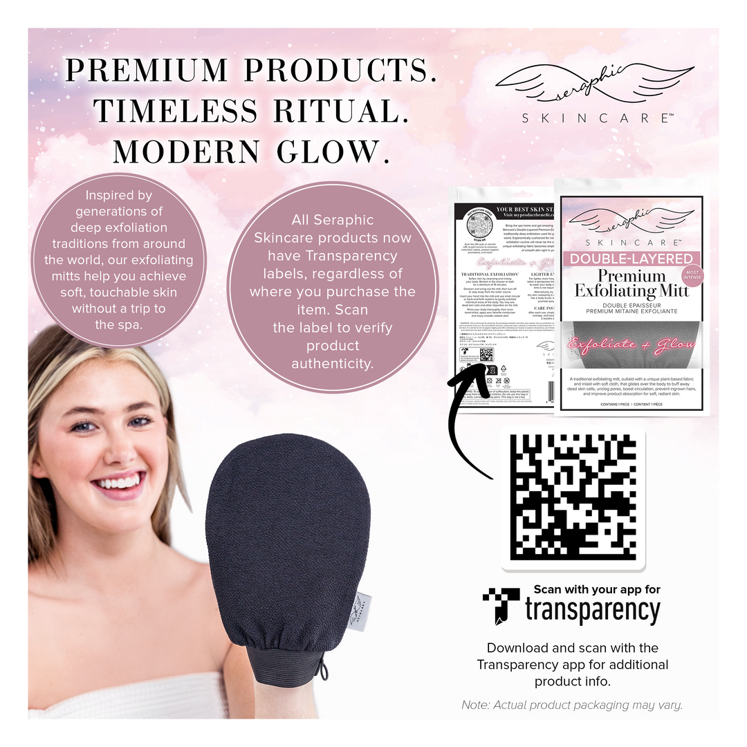 Double-Layered Exfoliating Mitt - Seraphic Skincare