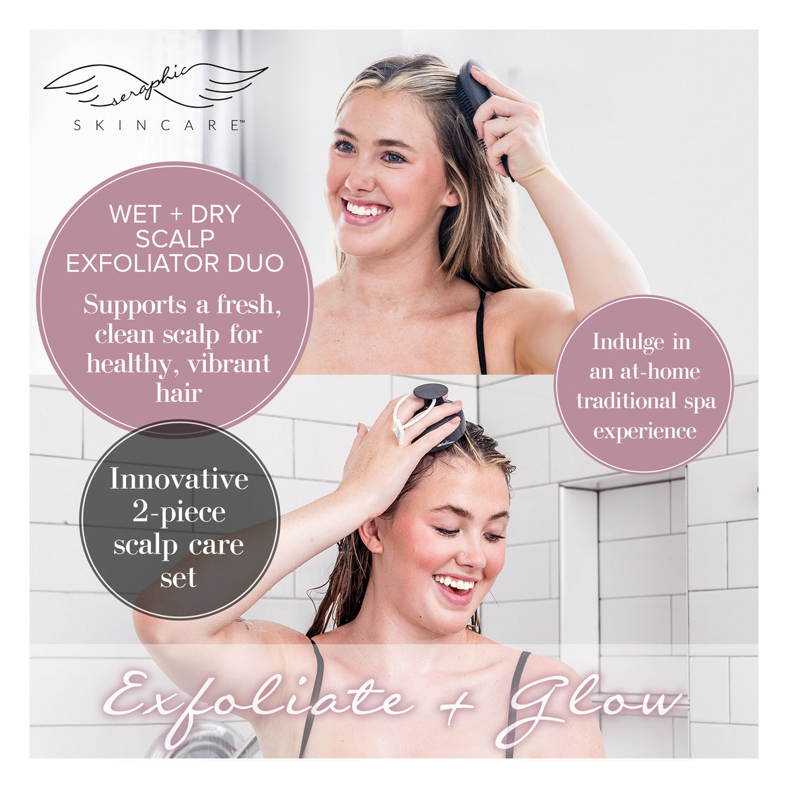 Wet + Dry Scalp Exfoliator Duo