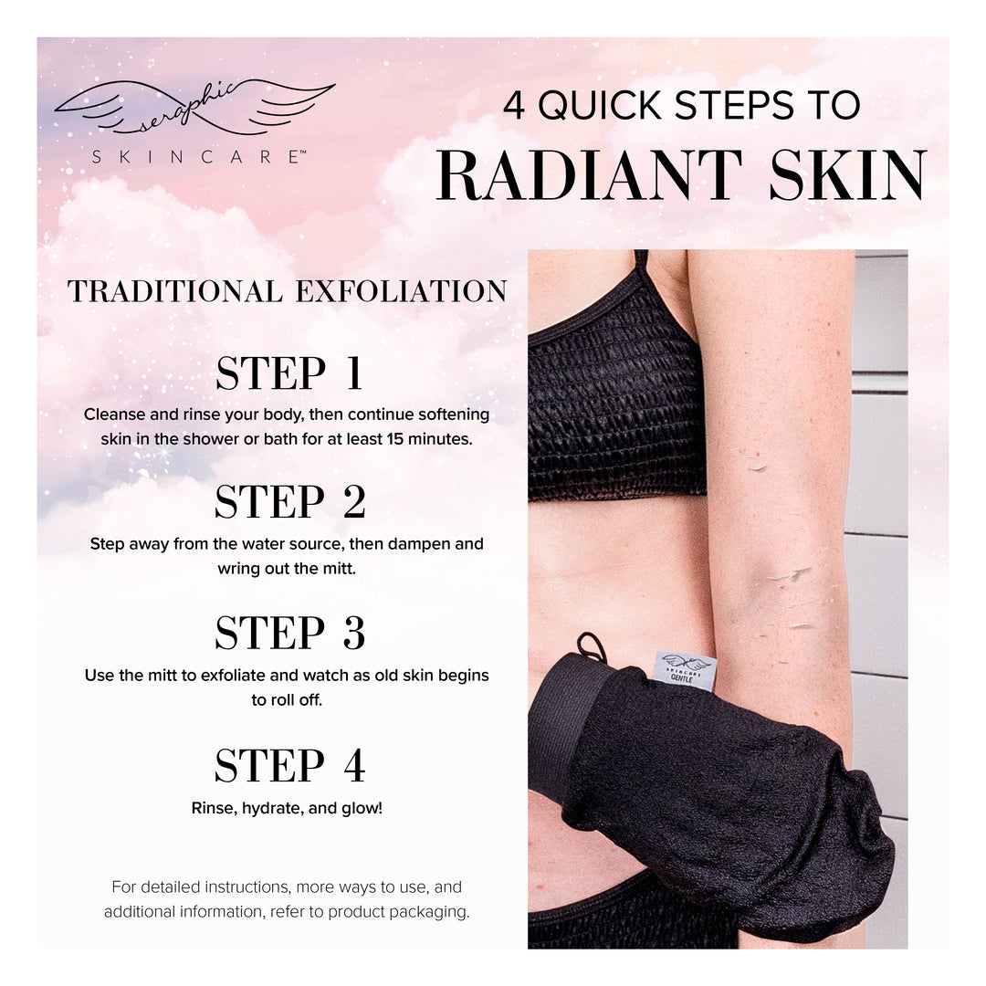 Gentle, Medium & Deep Premium Exfoliating Mitts